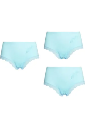 Merkloos Dames hoge slips 3 pack met kantrandje XL 42-46