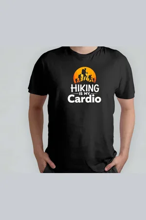 Build Your Brand Hiking is my Cardio - T Shirt - HikingAdventures - TrailLife - MountainVibes - Wanderlust - WandelenInDeNatuur - Bergwandelen - WandelAvontuur - Buitenleven