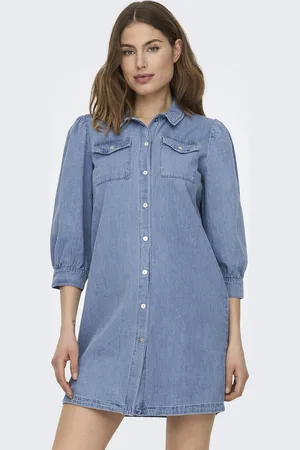 ONLY ONLFELICA DNM DRESS NOOS - Dames - Maxi jurken