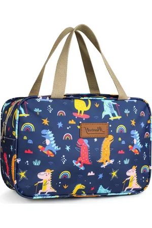 Merkloos Toilettas met Grote Capaciteit voor Vrouwen en Meisjes - Waterdichte Make-up Tas Organizer - Draagbare Cosmetische Reistas met Ritssluiting - Canvas Wastas met Ophanghaak .