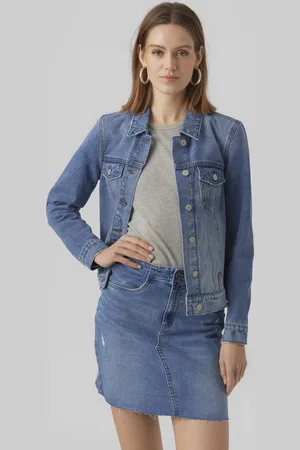 VERO MODA Jas Vmzorica Ls Denim Jacket Mix Noos 10279789 Medium Blue Denim Dames