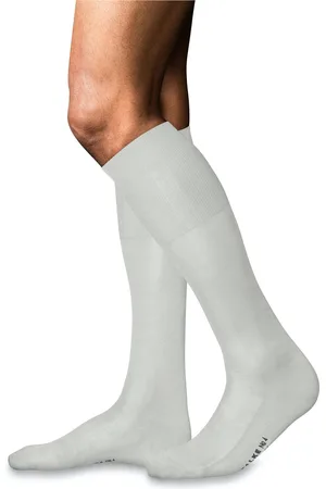 Falke No. 4 Pure Silk heren kniekousen - (off-white)