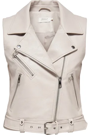 ONLY Vest Onlvera Faux Leather Waistcoat Otw 15239240 Moonbeam Dames