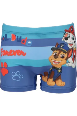 Merkloos Zwemboxer - Jongenszwembroek - Paw Patrol - Blauwe achterkant - 122/128 - 7/8 Jaar