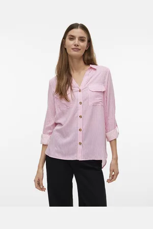 VERO MODA Bumpy New Woven LS Outdoorshirt Vrouwen