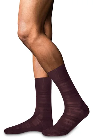 Falke Highshine herensokken - donkerrood (barolo)