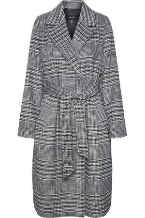 VERO MODA VMLUCK LONG CHECK COAT BOO - Dames - Gewatteerde jassen