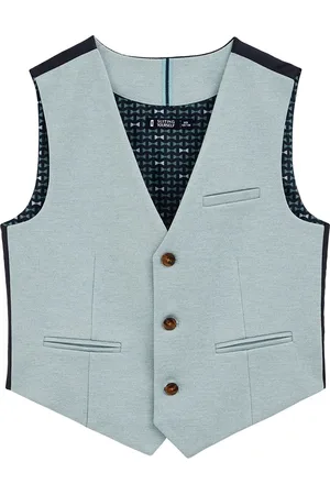 WE Fashion Jongens slim fit gilet met structuur