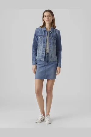 VERO MODA Jas Vmzorica Ls Denim Jacket Mix Noos 10279789 Medium Blue Denim Dames