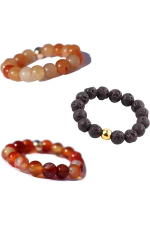Bixorp Gems Edelstenen Ringen Set - Kralenring