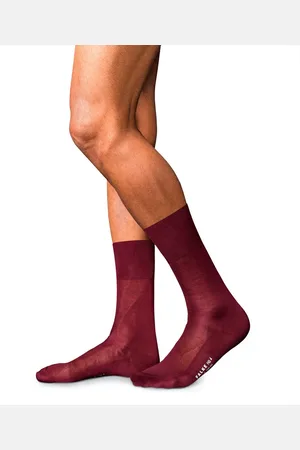 Falke No. 4 Pure Silk herensokken - donkerrood (barolo)