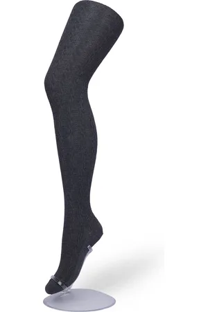 Bonnie Doon Bio Kabel Maillot Dames Antraciet maat S/M - Ingebreid Kabel patroon - Biologisch Katoen - Uitstekend draagcomfort - Classic Cable Tights - OEKO-TEX - Gladde Naden - Klassiek - Donkergrijs - - BP211903.105
