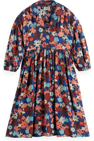 Scotch&Soda Printed Viscose Midi Dress Meisjes Jurk
