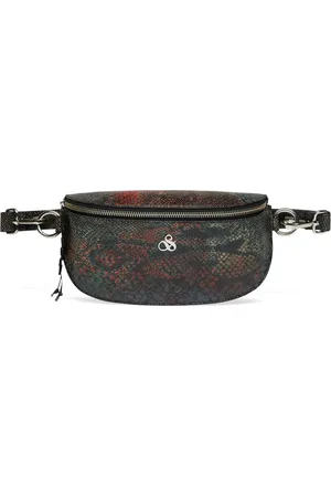 Scotch&Soda Leren Gordeltas Leather Bumbag In Print Veelkleurig