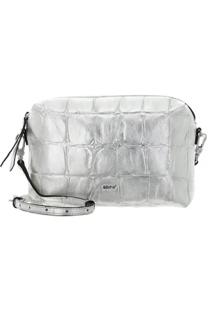 Abro+ Schoudertas Leather Coccobello Metal Crossbody Bag Kaia Zilverkleurig