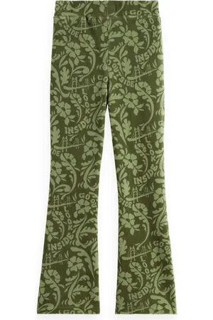 Scotch&Soda Allover Printed Velvet Cord Flared Legging Meisjes Broek