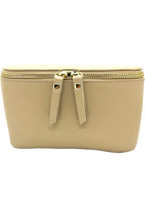 Merkloos Leren heuptas/schoudertas Dames/Made in Italië/Leer tas