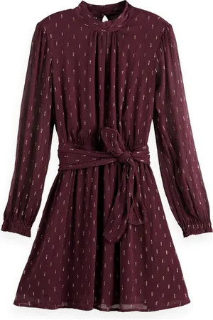 Scotch&Soda LUREX MINI DRESS WITH WRAP DETAIL Dames Jurk