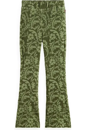 Scotch&Soda Allover Printed Velvet Cord Flared Legging Meisjes Broek
