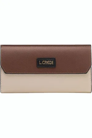 L.Credi Portemonnee Olivette Flap Wallet Crème
