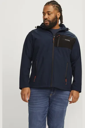 JACK & JONES JACK&JONES PLUS JJTAYLOR SOFTSHELL JACKET PLS Heren Jas - Navy Blazer