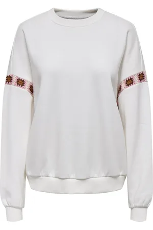 ONLY Luni Crew Neck Embroidery Sweater Dames
