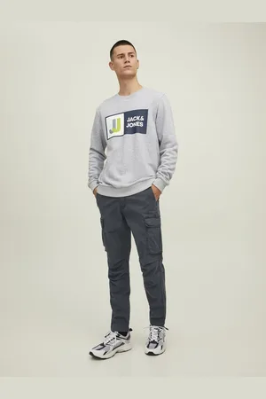 JACK & JONES Ace Tucker Cargoa loose fit - heren cargo broek - donkergrijs