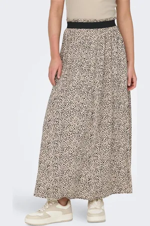 ONLY Rok Onlvenedig Aop Life Long Skirt Wvn 15251761 Silver Mink/lina Small Dames