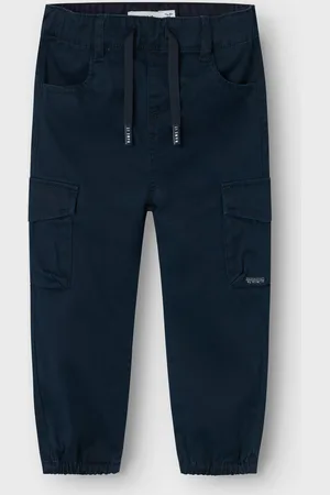 NAME IT Mini jongens broek BEN CARGO Navy Blazer Baggy Fit