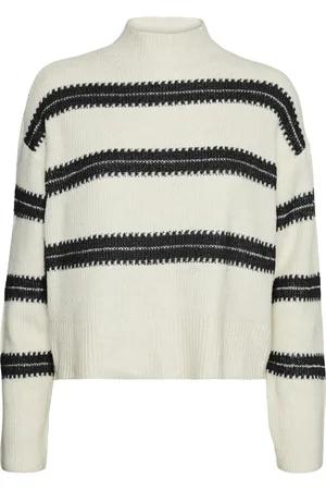 VERO MODA Trui Vmdazzle Ls Highneck Pullover Ga Bo 10310850 Birch/w Black Dames