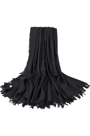 Merkloos Halsdoek voor dames, schouderdoek, sjaal, stola, vierkante dekensjaal met franjes