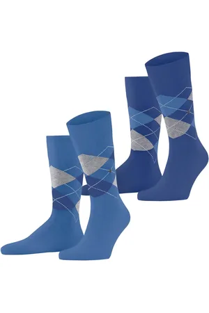 Burlington 2-paar Everyday heren sokken - Argyle - katoenen sokken met ruit print - 46