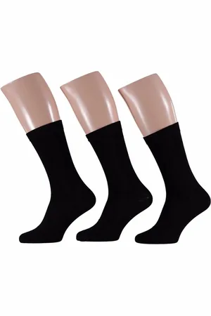 Apollo Zwarte heren sokken set van 6x paar - maat 40/46 - sportieve sokken - Katoen/polyester