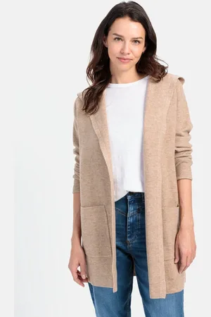 Camel Active Lange cardigan met capuchon