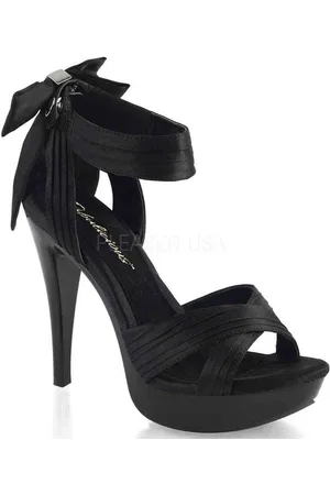Fabulicious EU 41,5 = US 11 | COCKTAIL-568 | 5 Heel, 1 PF Criss Cross Pleated Straps Close Back Sandal