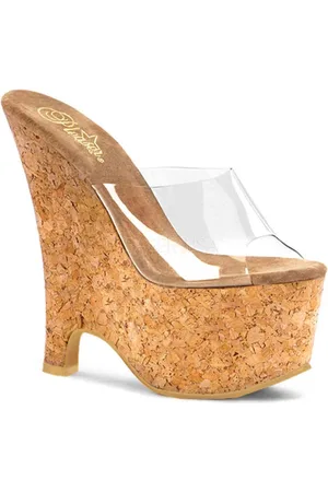 Merkloos Pleaser - BEAU-601 Sleehakken - US 10 - 40 Shoes - /Transparant
