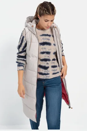 Camel Active Lang puffervest met capuchon