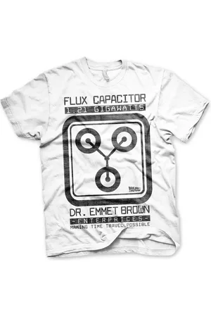 Back To The Future Flux Capacitor T-Shirt White-2XL
