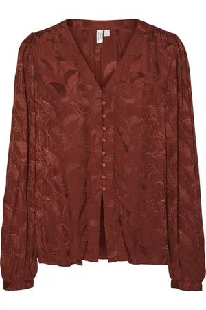 VERO MODA Blouse Vmmola L/s Shirt Wvn Btq 10312732 Fired Brick Dames