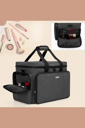 Merkloos Make-up Organiser Tas, Cosmetische Opbergruimte voor Make-up, Grote Cosmetische Tas voor Make-up Set, Cosmetische Case voor Vrouwen, Cosmetische Organiser voor op Reis, zonder Accessoires, .