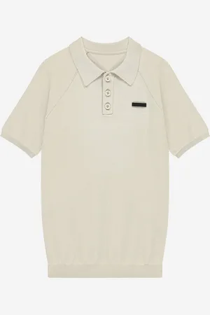 Nik & Nik Jongens polo shirt gebreid - Joel - Beige