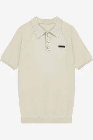 Nik & Nik Jongens polo shirt gebreid - Joel - Beige