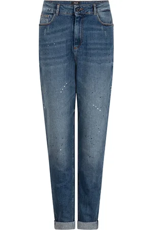 Rellix Denim Mom Fit Paint Jeans Meisjes - Broek -