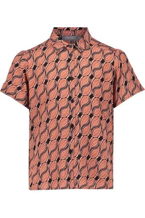 Geisha Meisjes blouse AOP - licht terra/