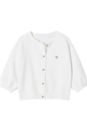 Vertbaudet Basic gebreid babyvest met geborduurd hartje