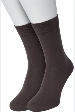 Bonnie Doon Basic Sokken Dames Donker Bruin maat 36/42 - 2 paar - Basis Katoenen Sok - Gladde Naden - Brede Boord - Uitstekend Draagcomfort - Perfecte Pasvorm - 2-pack - Multipack - Effen - - OL834222.14
