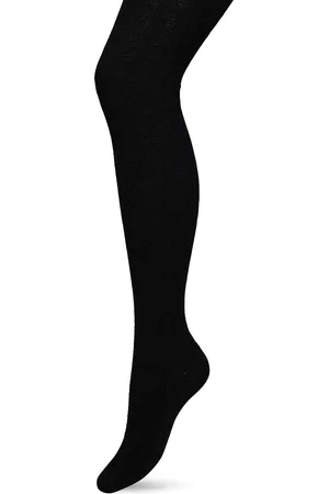 Bonnie Doon Bio Kabel Maillot Dames Zwart maat L/XL - Ingebreid Kabel patroon - Biologisch Katoen - Uitstekend draagcomfort - Classic Cable Tights - OEKO-TEX - Gladde Naden - Klassiek - - BP211903.101