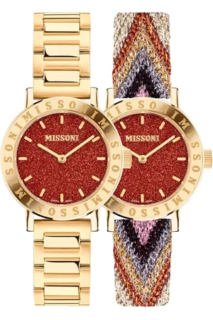 Missoni Lucky Stones MWECA0423 Horloge - Staal - Goudkleurig - Ø 34 mm