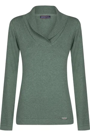 Felix Hardy Sjaalkraag Trui - Sweater %100 Katoen Dames - S