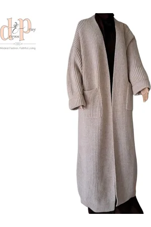 Merkloos Dress&Pray | Modest Fashion - Vest Samara - Lang - Gebreid - - Herfst/Winter